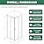 Sunrosa Corner Sliding Shower Enclosure 36" x 36" x 76",Clear Tempered Glass 1/4 in.Double Sliding Shower,Corner Shower Door Black