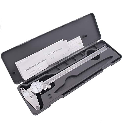 Clockwise Tools Ddlr-1205 Pro Dial Caliper 0-12 Inch Double Shock Proof Stainless Steel Body Sae Measuring Tool #TOP5