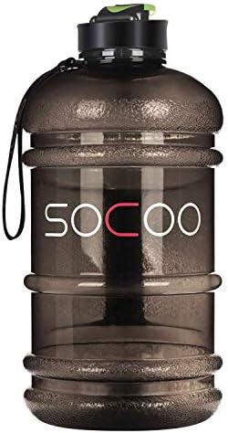 Half Gallon Water Bottle 2.2L Gym Water Jug Leakproof BPA Free Large Water Bottle for Kids Adult Summer Outdoor Camping Hiking Travel (Purple)