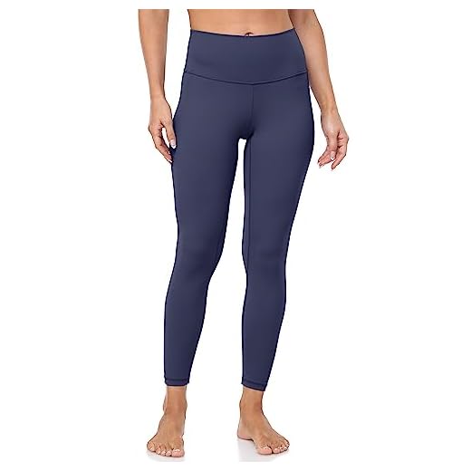 Colorfulkoala Women's Buttery Soft High Waisted Yoga Pants 7/8 Length Leggings (M, Midnight Navy)