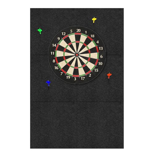 Dartboard Wandschutz,Filz Dartscheibe Dart Zubehör-Dart Surround Eva T:1.2cm,Dartscheibe Schutzring Für Verpasste Würfe,Dartboard-Rückseite,Selbstklebende Dartscheiben Umrandung (6 Stück 90x60cm)