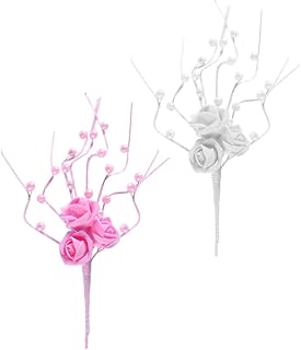 2pcs Tree Ornaments for Wedding Cake Decorations Pearl Bead Cake Topper Random Color