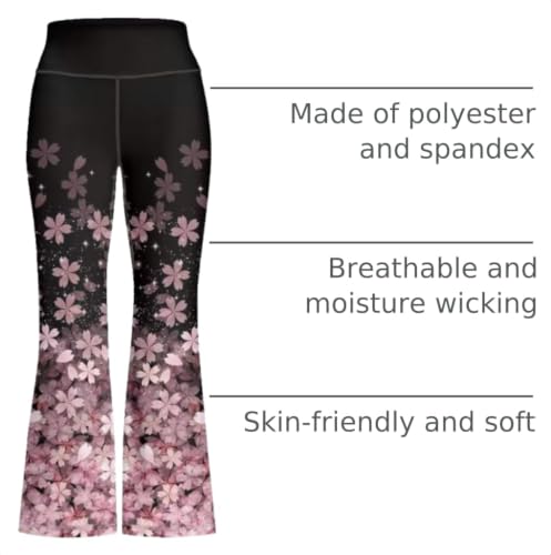 Image of Girls Flare Leggings 5-14T Cute Bell Bottoms for Girl Yoga Pants for Gym