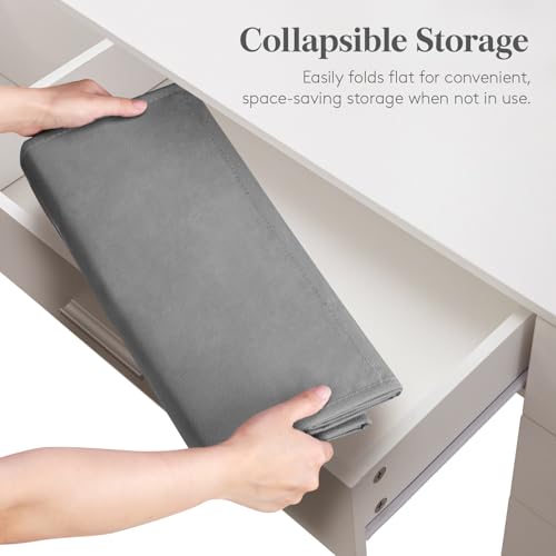 Lifewit Over the Door Organizer, Hanging Closet Organizers and Storage with Clear Window, Anti-Tilt 40lbs Load Behind Door with Side Pockets for Baby, Nursery, Bathroom, Dorm, Light Grey, 5 Section by Lifewit - Used condition - Image 6