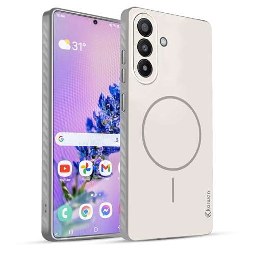 Image of KARWAN Slim Shockproof Back Case Cover Compatible with Samsung Galaxy S24,Dual Layer Armor Protection with Matt Finish, Heavy Duty Cover with Magnetic MagEase Wireless Charging (Grey)