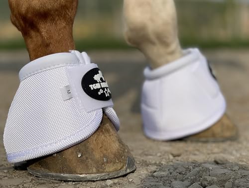Image of 2520D Horse Bell Boots No-Turn Horse Bell Boots, Equine Ballistic Hoof Overreach Bell Boot, Pair