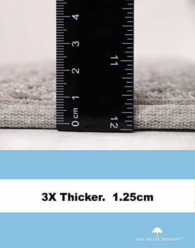 Oak Valley Designs™ Rounded Bullnose Carpet Stair Treads - Anti Slip Indoor Stair Mats For Wooden Stairs, Style: Bayside Charm, Silver Birch 27" W X 9.75" D (Set Of 14) #TOP4