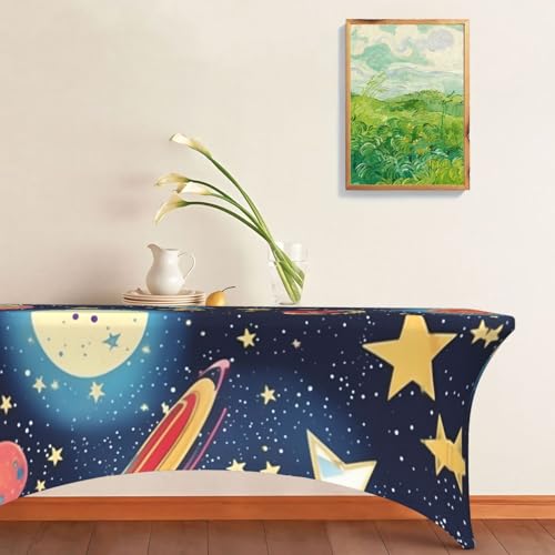 Nappe rectangulaire extensible grand format ciel étoilé facile à nettoyer - 8