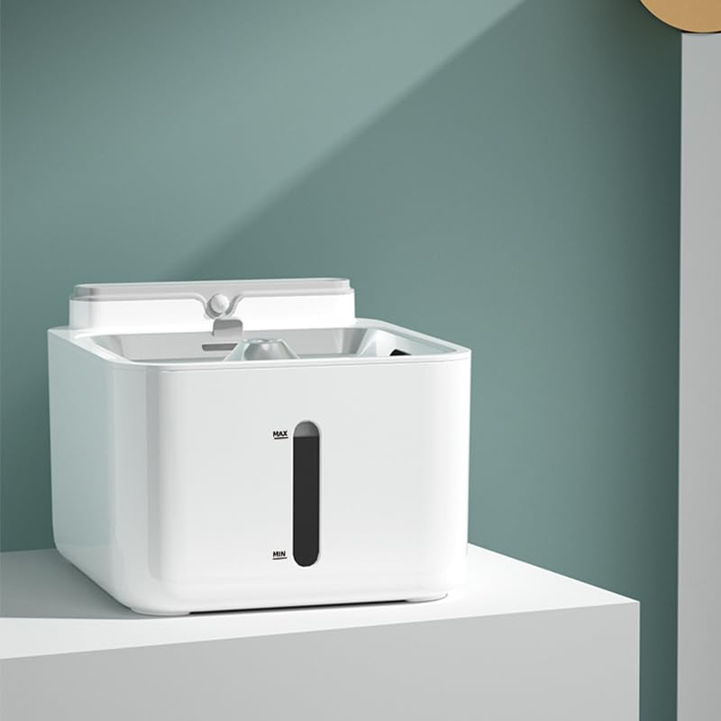 Qcwwy Fuente de Agua Inalámbrica para Gatos con Sensor de Infrarrojos Lejanos, Dispensador de Agua Automático de Acero Inoxidable para Mascotas, Fuente de Alimentación Dual (Modelo de Carga de 2600