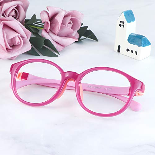 Image of LifeArt Kid Blue Light Blocking Glasses, Filter 85% of Harmful Blue Light, Anti Eyestrain and Blurry, Computer Glasses, Cut UV400 Anti Glare(Purple)