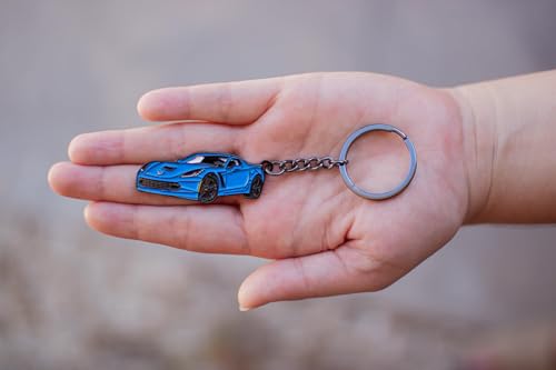 Image of C7 Corvette, Sweet Corvette key chain, C7 Vette accessories, Vette keychain, Metal Material, Corvette gifts
