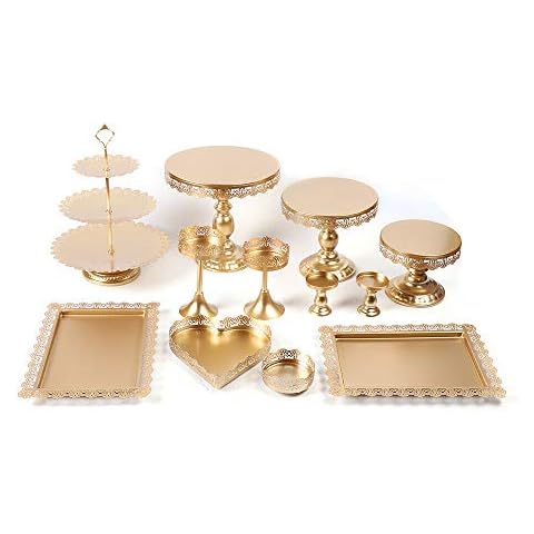 Kuchen Steht Set Metall Antike Cupcake Stehen Pastry Trays Dessert Display Platte Geburtstag Party Hochzeitstorte Ständer Halter Cover