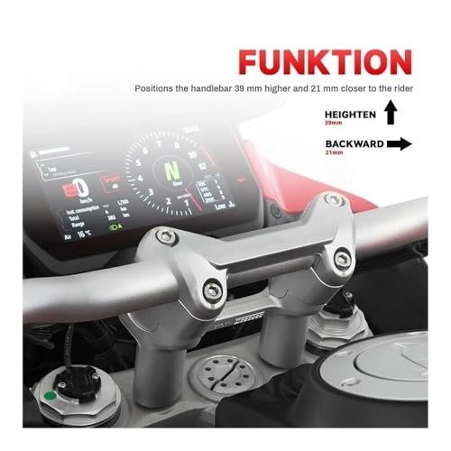 Elevadores barra mango Multistrada V4 S accesorios abrazadera manillar 3