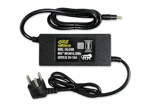 Image of 5V 10A Power Adapter, SMPS, Its Support Electronics Items, Gadgets Power Up to 5Volt 10Amp (Input 220V-50Hz Output 5 Volt 10 Amp) Black.