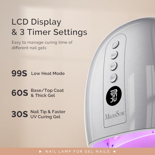 Image of MelodySusie Full-Hand Cordless UV LED Nail Lamp P-Plus30GT with Metal Base