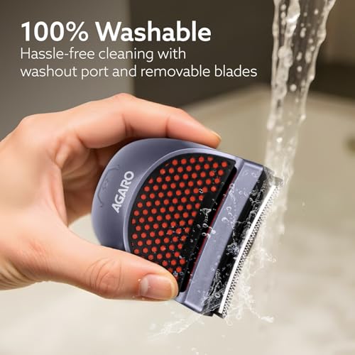 Image of AGARO Hair Clipper Cordless, waterproof trimmer with curved blades and 4 combs (3, 6, 9, 12mm) Perfect for self-haircuts, grooming, and easy cleaning 1717