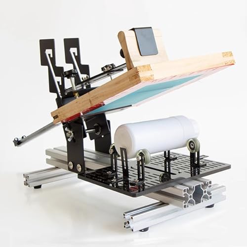 Serigrafia a cilindro manuale per superfici curve, perfetta per la stampa su bottiglie, tazze e tazze con area grafica 200x250MM