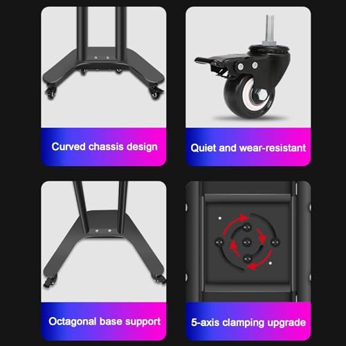 Soporte móvil para TV ajustable de altura para 32-60" miniatura 3