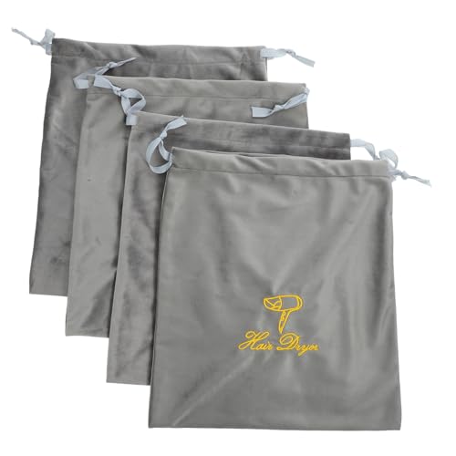 Beaupretty Bolsa De Almacenamiento Para Secador De Pelo 4 Unidades Difusor Minibolsa De Viaje Para Artículos De Tocador Ligera Inalámbrica Gris