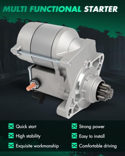 Image of SCITOO Starter Replaces#228000-2050 31200-P72-A01 1.4KW CW 12V 9T