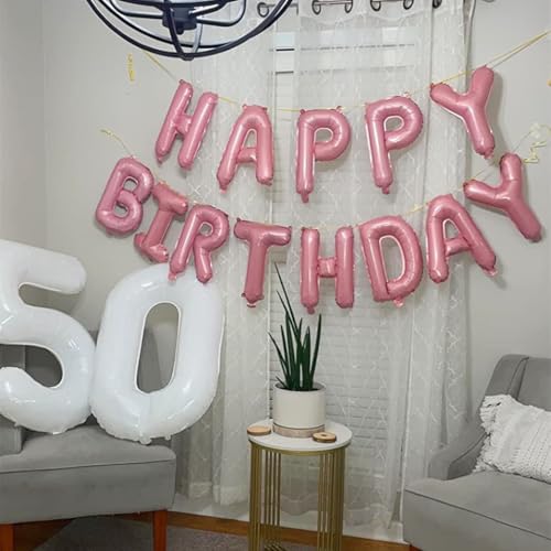 Image of 5 Balloon Numbers Birthday Decorations, 40In White Balloons for Men Women | Eye-catching Appearance, Perfect Decorative Centerpieces, Convenient Self-sealing Structure, Widely for Various Occasions