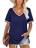 Damen mode sommer blusen tshirt basic komfortabel kurzarm oberteil tops dass sie es mögen werden!