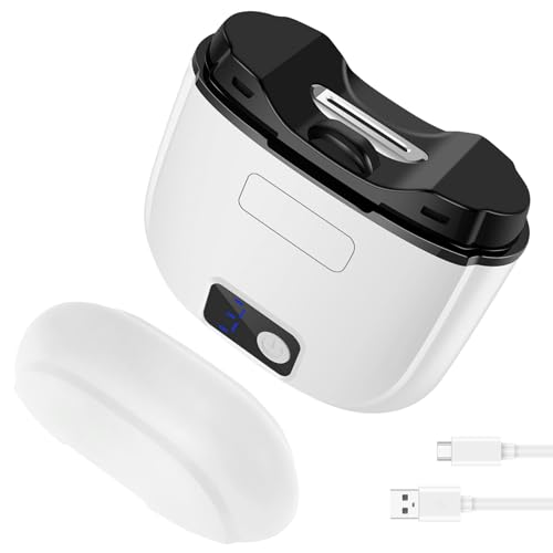 ZLHETWT Rechargeable Electric Nail Clippers, Electric Finger Toe Nail Cutter, 2 in 1 Nail Trimmer and Polisher, Electric Nail Trimmer Portable Nail Cutter Safety Nail Trimmer for Adults Seniors