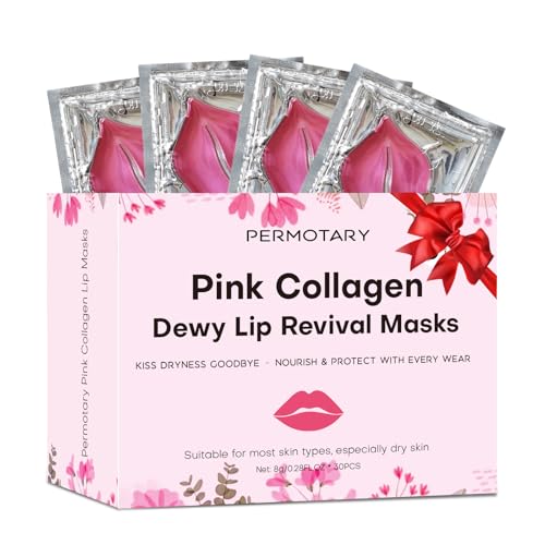 Permotary 30 PCS Moisturizing Collagen Lip Mask Crystal Mouth Care