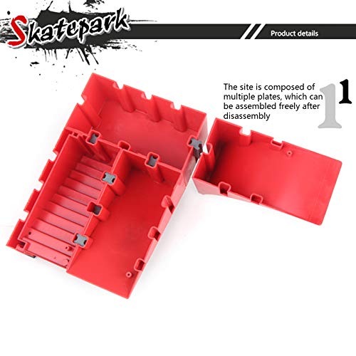 Finger Skate Park Kit Ramp Part with 1 Finger Skateboard Mini Scooter Scene Prop