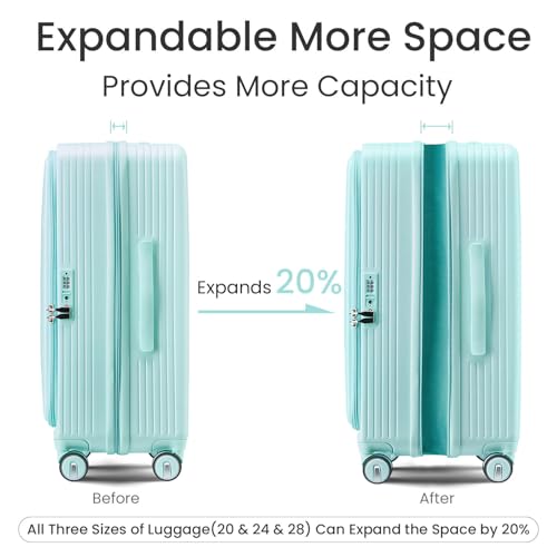 Luggage Sets 3 Piece(20/24/28), Expandable Hard Shell Suitcases with Spinner Wheels and TSA Lock3