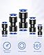 HOLMOL Pneumatik Steckverbinder 50 Stück, 4/6/8/10/12mm Air Push Schnellkupplungen für Verbindung von Luft Schlauch, Pneumatik Stecker Fitting, Schlauchverbinder Set mit Box