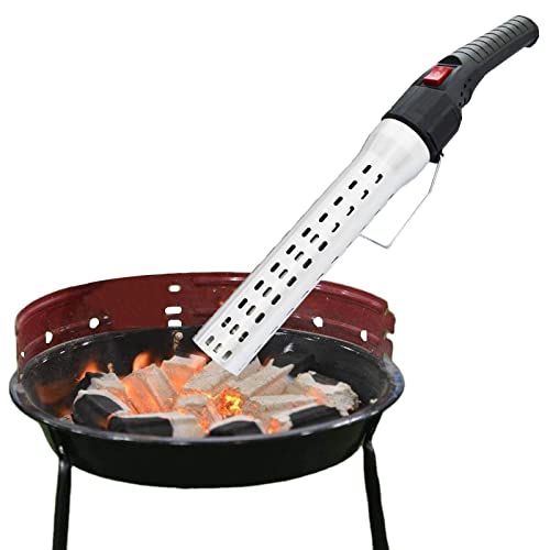 Allume Charbon Barbecue, Portable Allume-feu Électrique pour Barbecue, Four à Pizza, S'enflamme Rapidement en 60s, Cordon D'alimentation de 2 M, Facile à Utiliser (Color:A)