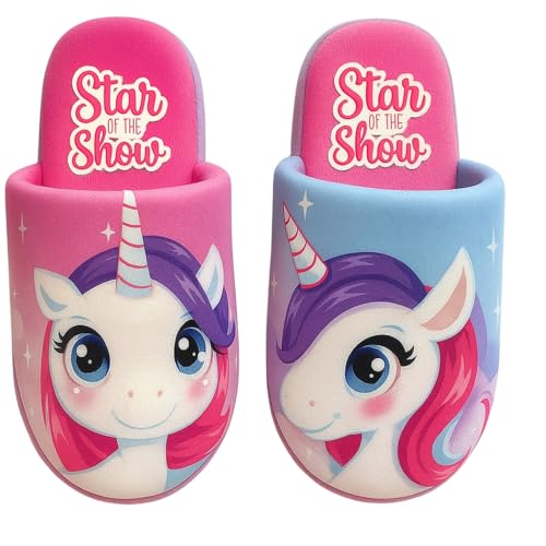 Pantuflas Estar por Casa para Niña , Zapatillas Unicornios Suaves | Antideslizante | Faciles de Poner (Rosa, 26/27, Sistema tallas calzado EU, Niño (0-5 años), Mujer, Números (rango), mediano, 26, 27)