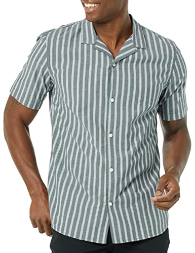 Amazon Essentials Mens Vacation Cotton Resort Shirt Slim-Fit Short Sleeve