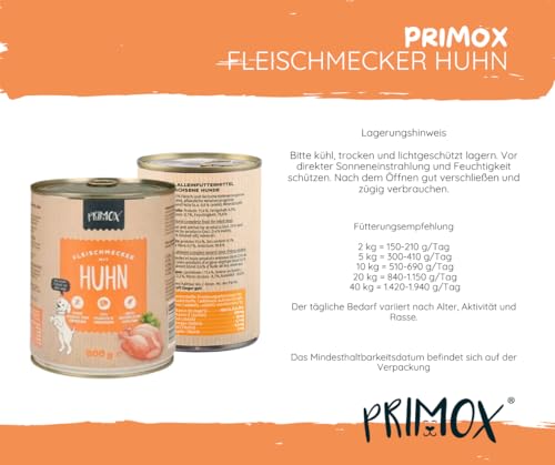 Primox | Huhn 2x6x800g | Sparpaket | Hundefutter