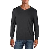 John Ashford Mens Heathered V-Neck Pullover Sweater