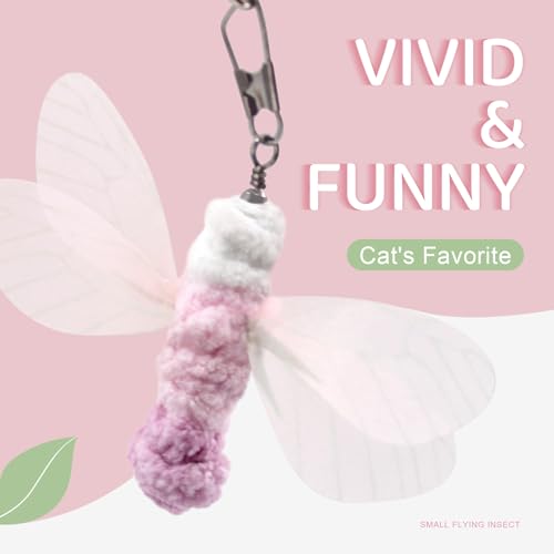 SONGWAY Cat Wand Toy Replacement, 12 PCS Cat Insect Toy Refills, Teaser Wand Attachments, Chew Toys - Image 2