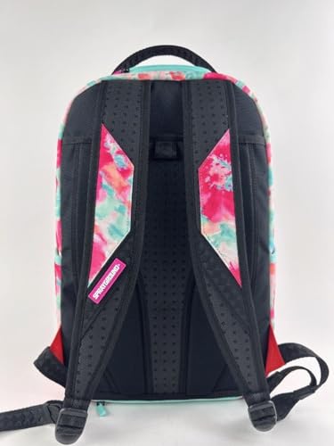 Sprayground Miami Fresh Floral DLXR Backpack, Pink/White, Unisex, PVC Material, Multiple Storage Compartments3