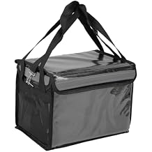 Insulated Food Delivery Bag,L Pizza Delivery Bags, Commercial Insulated Food Delivery Bag w Divider, Catering Cooler Bag for Doordash, Warmers for Parties 32L