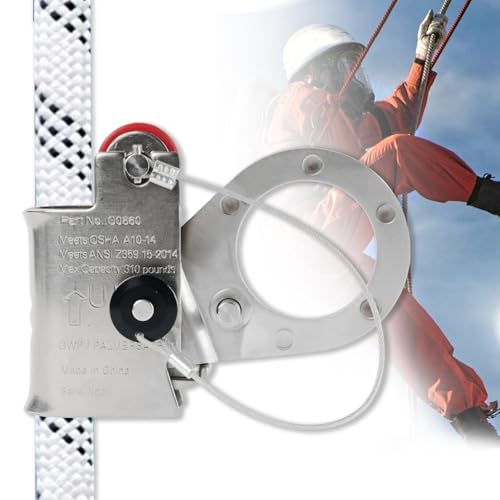 Image of Rope Grab Fall Protection Automatic Energy Absorbing, Used with 5 /8 inch - 3 /4 inch Lifeline Rope, Automatic Lock System, Comply to ANSI /OSHA