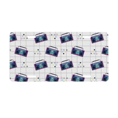 Vintage Hiphop Retro Classico Anni '80 '90 Nostalgia per gli anni '90 Modello Targa Decorativa Targa Anteriore Auto Targa Vanity Tag Targa Auto in Metallo Targa Novità in Alluminio per Donne 6x12 Po