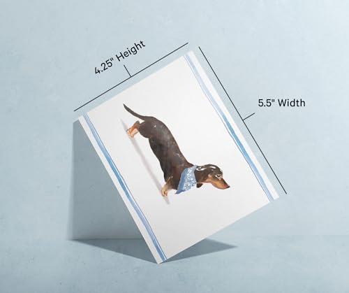 Image of Twigs Paper Dachshund Thank You Cards, 12 Dog Stationery Note Cards