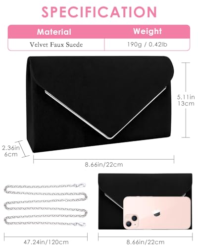 Image of TINDTOP Evening Clutch Purses for Women Handbags for Formal Wedding Party Cocktail Prom Crossbody Shoulder Envelope Bag | for Formal Wedding
