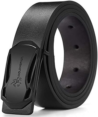 Amazon Sunnm番号 Onepaul メンズデザイナーの新スキニーレザーファッションベルト合金ビジネススタイルピンバックル高品質牛革黒ベルトベルト メンズ ベルト 通販