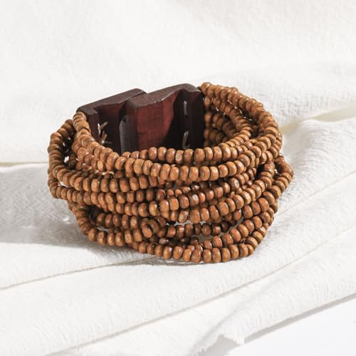 Coiris Multi Layers Seed Beads Wide Bangle Strand Bracelet for Women (BR1167)…4