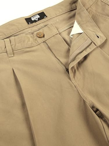 Image of Thomas Scott Men's | Solid | Light Weight | Breathable Fabric | 4 Pocket | Mid Rise | Relaxed Fit | 100% Cotton | Button Waist | Chino Trouser | Pants