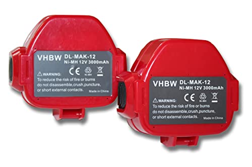 Vhbw 2x Batteria sostituisce Makita PA12 per