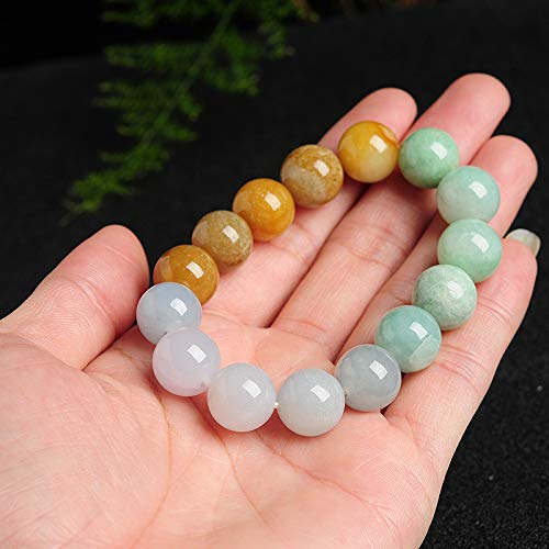 Bracelet en jade birman tricolore authentique cadeau mémorable pour hommes et femmes