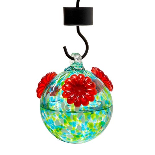 BRECK'S - Decorative Glass Hummingbird Feeder - Design Feeds Hummingbirds, not Ants - one per Offer