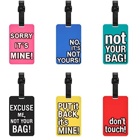 Xinzistar 6 Pack Luggage Tag Travel ID Bag Tag Personalized Luggage Tags PVC Travel Tags Travel Bag Suitcase Name Tags with Information ID Card for Luggage Baggage Travel Identifier Cover
